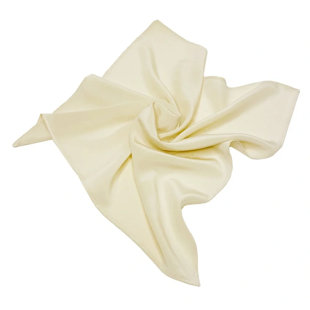 NWT SILKLETTE Crème de la Crème 100% Fine Silk Kerchief Scarf CREME